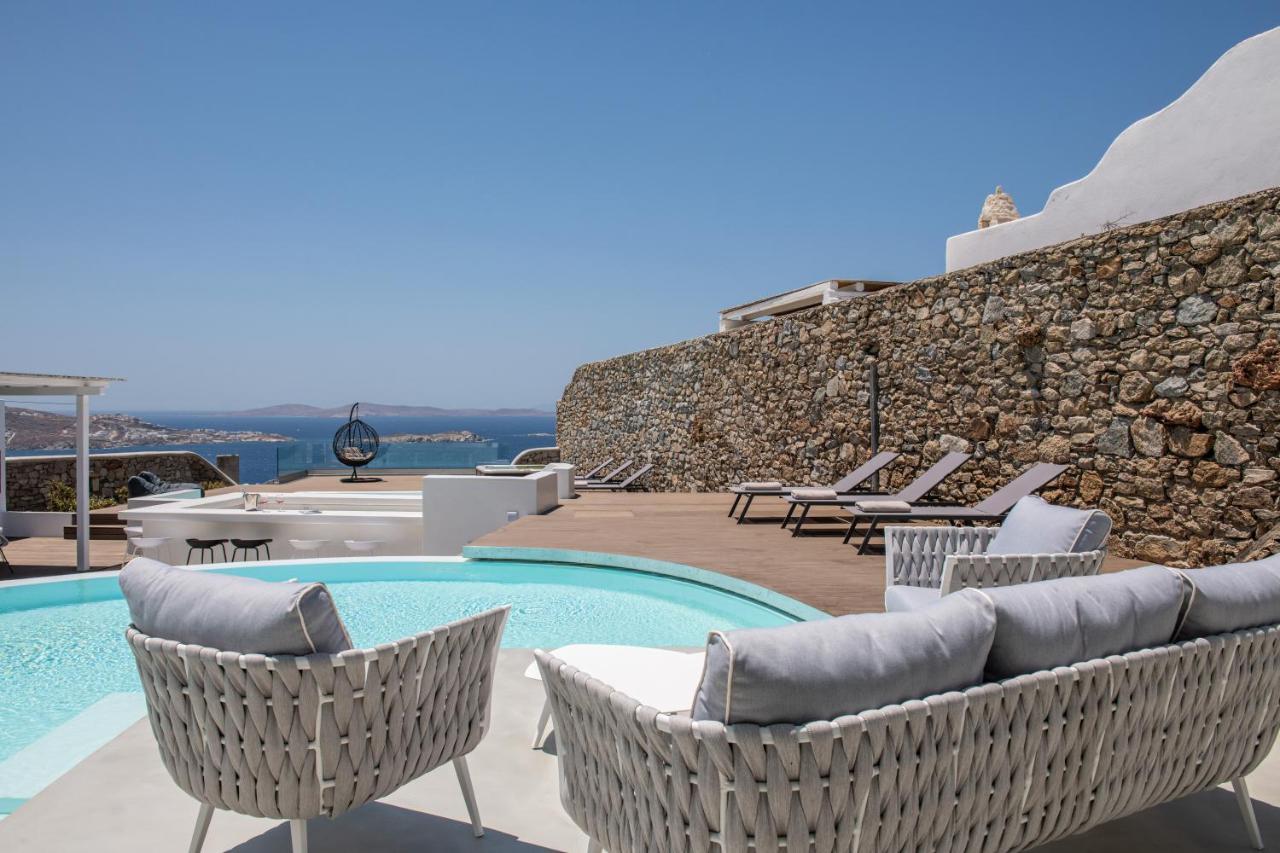 Villa In Mykonos - 6 Bedroom - 1Km From Mykonos Town - Infinity Pool - Sunset View Bagian luar foto