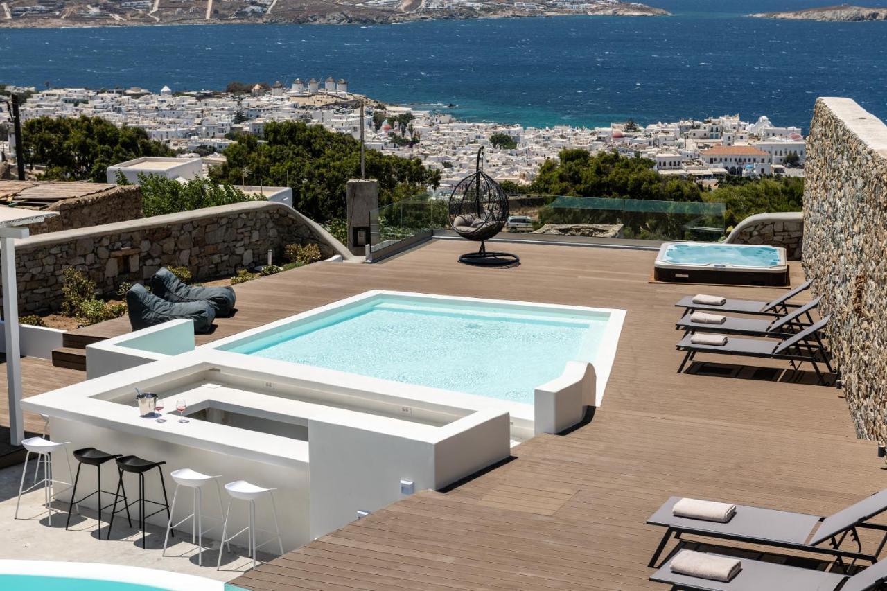 Villa In Mykonos - 6 Bedroom - 1Km From Mykonos Town - Infinity Pool - Sunset View Bagian luar foto